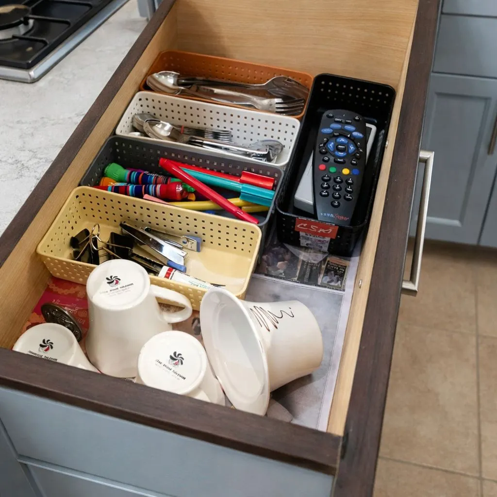 Plastic Drawer Organizer Tray – Multipurpose Storage Bin for Kitchen, Office & Makeup (25×10×5 cm)