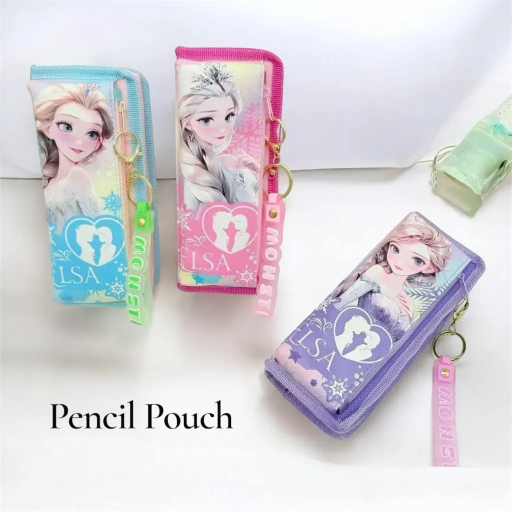 [KBS-1900] Pencil Pouch (Barbie, Double Zip with Keychain) Model: Y-106