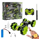 Remote Control Twist Car 360° Flip RC Stunt Car with Gesture Sensor Watch Control, Lights & Music, 2.4GHz Deformation Drift Vehicle for Kids