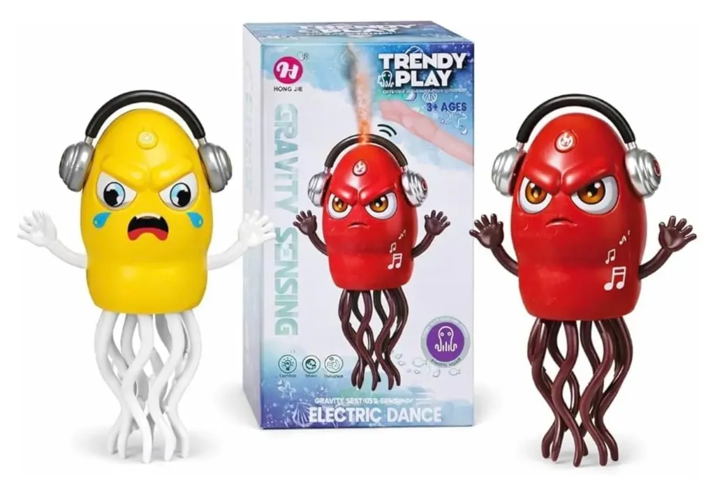 Dancing Octopus Toy – Rechargeable Light & Music 360° Rotating Tentacles (Random Colour)