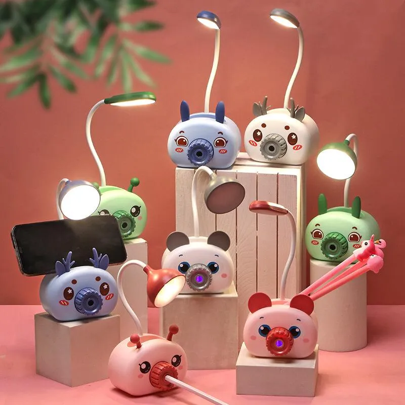 [KBS-1956] Table Lamp with Sharpener and Mobile or Pen Holder (Random  Color)