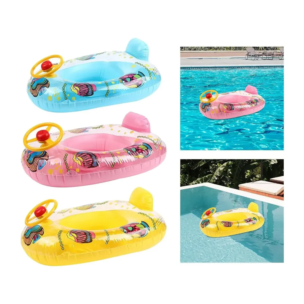 [KBS-1977] Swimming Baby Float Seat - Inflatable Pool Tube for Kids (Assorted Design, Pack of 1)
