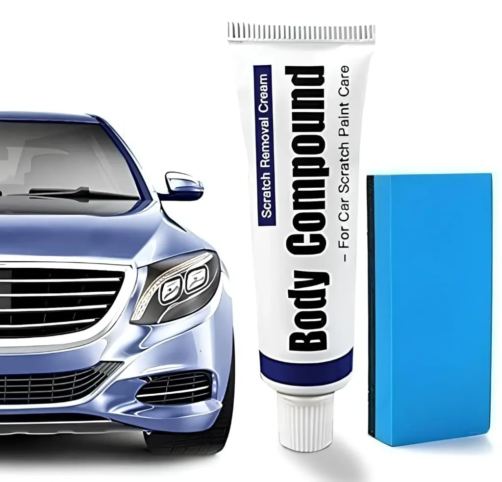 [KBS-1987] Car Scratch Remover Kit - Deep Scratch Repair Polishing Wax with Sponge - Body Compound Cream for Car Bike Motorcycle