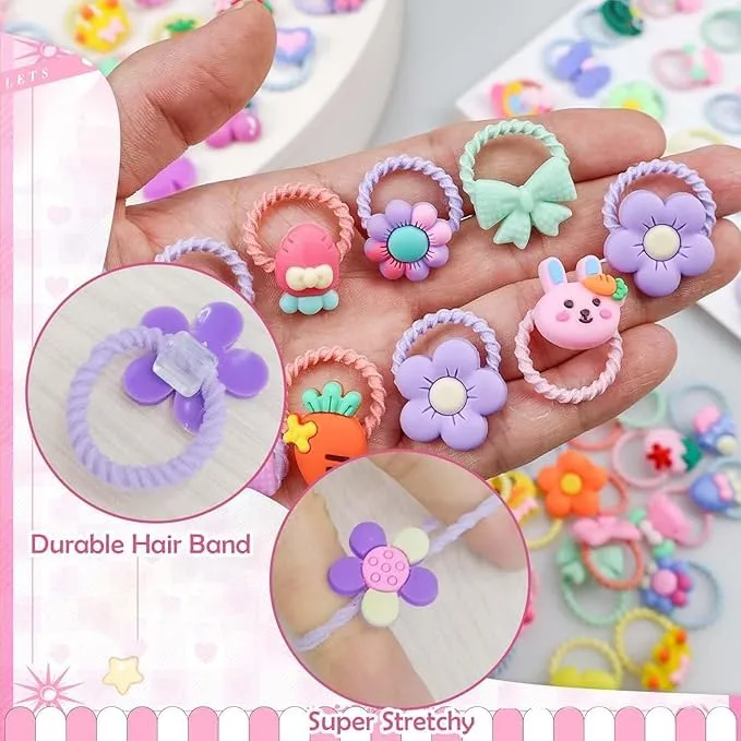 Cute Cartoon Hairbands for Girls (10 Pcs Set, Assorted Design)