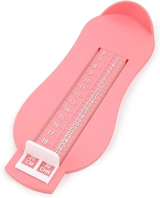 Foot Measuring Device for Kids & Babies - Shoe Size Measuring Tool with Chart - Adjustable Foot Sizer (Multicolor)