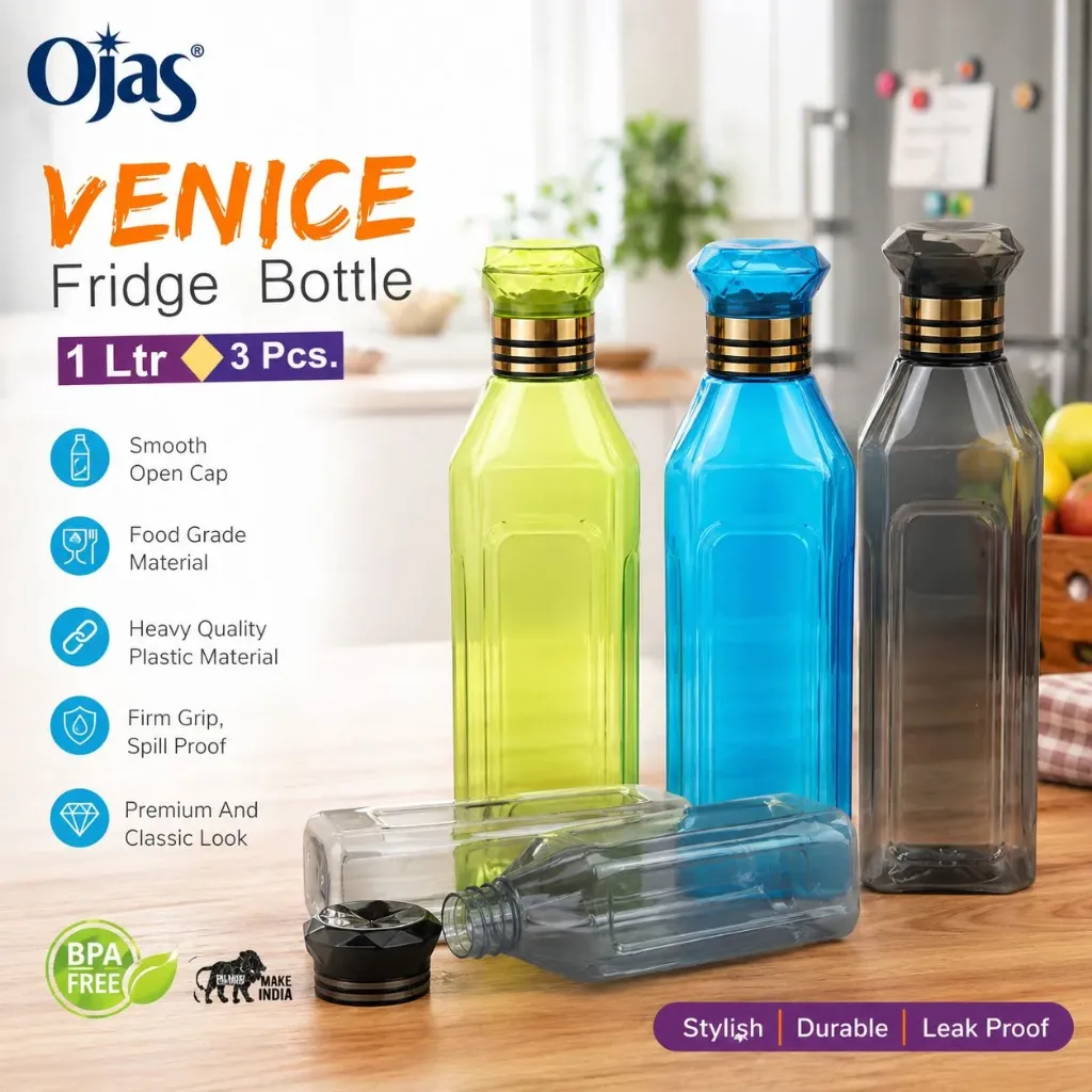 Fridge Water Bottle 1Lt (Pack of 3)