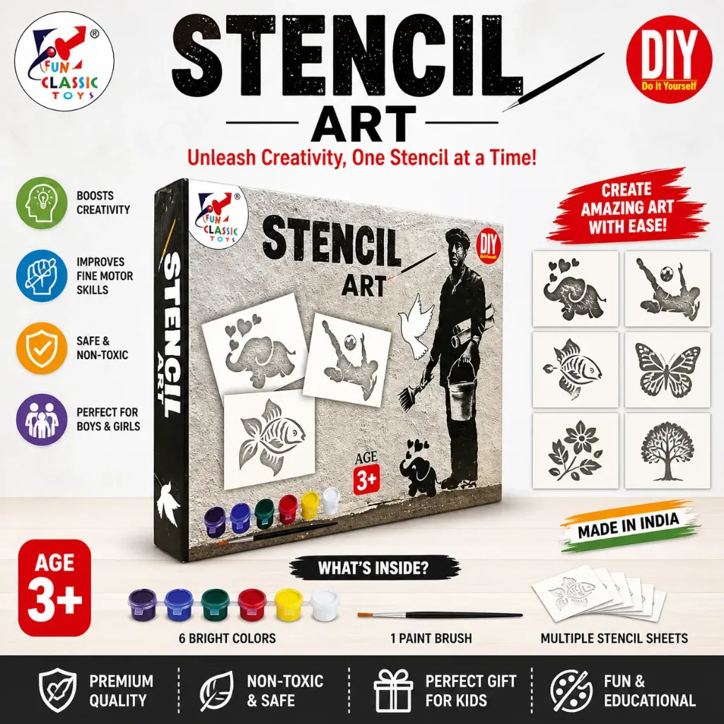 [KBS-2045] DIY Art and Craft Kit (Stencil Art)