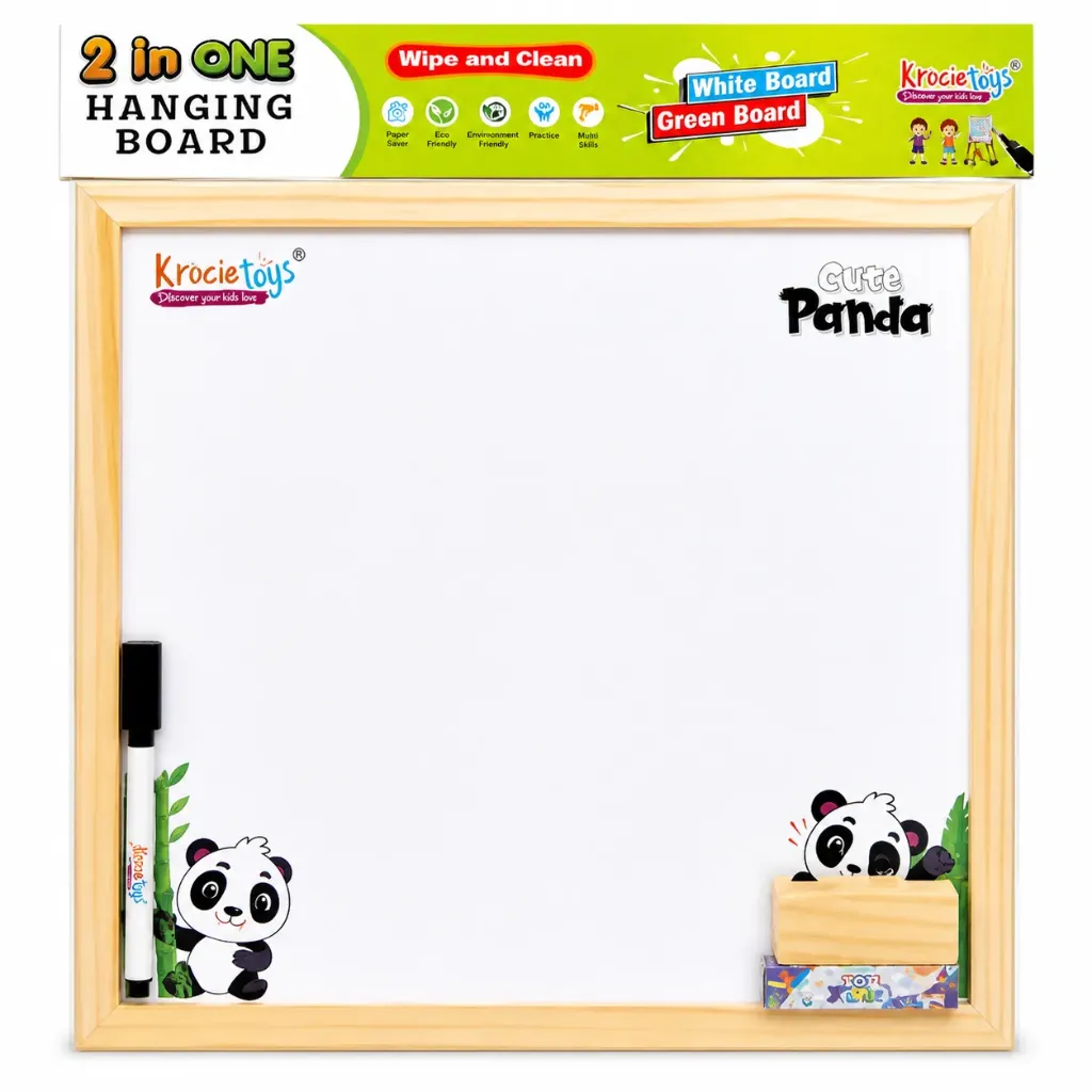 Krocie Toys 2 in 1 Hanging Board (White & Green Board)