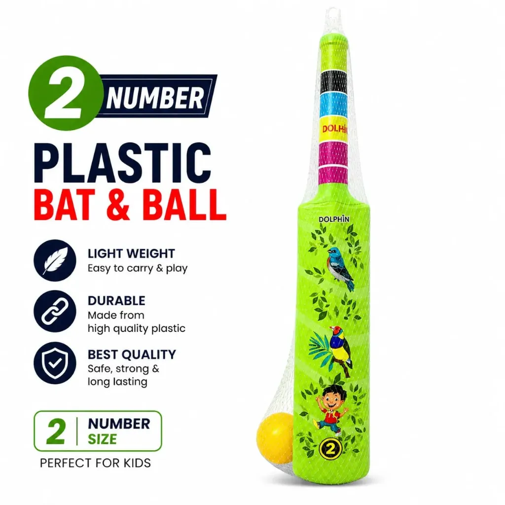 [KBS-2075] Plastic Bat Ball Cricket Set (2 No)