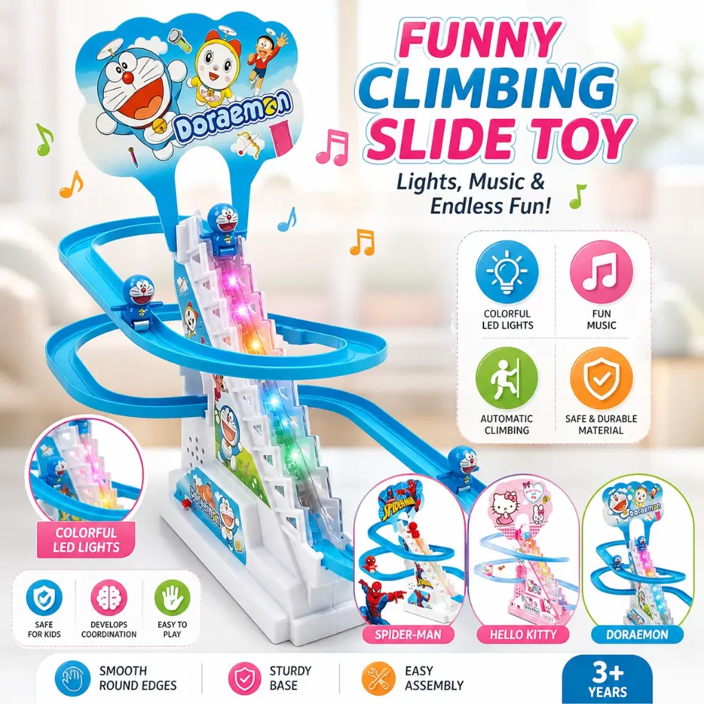 [KBS-2091] Stair Climbing Track Slide Toy with Lights & Music