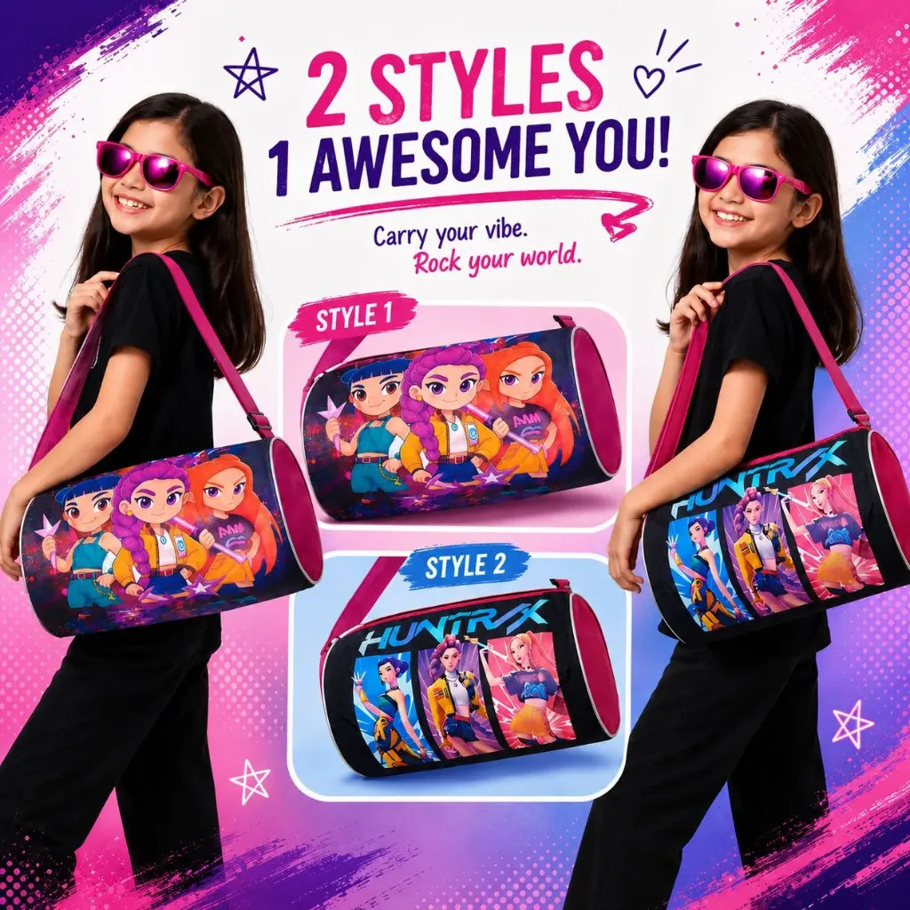 [KBS-2096] Duffel Bag for Kids (K POP Demon Hunters)