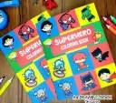 A4 Coloring Book – 24 Pages Art Book for Kids (Super Hero Print)
