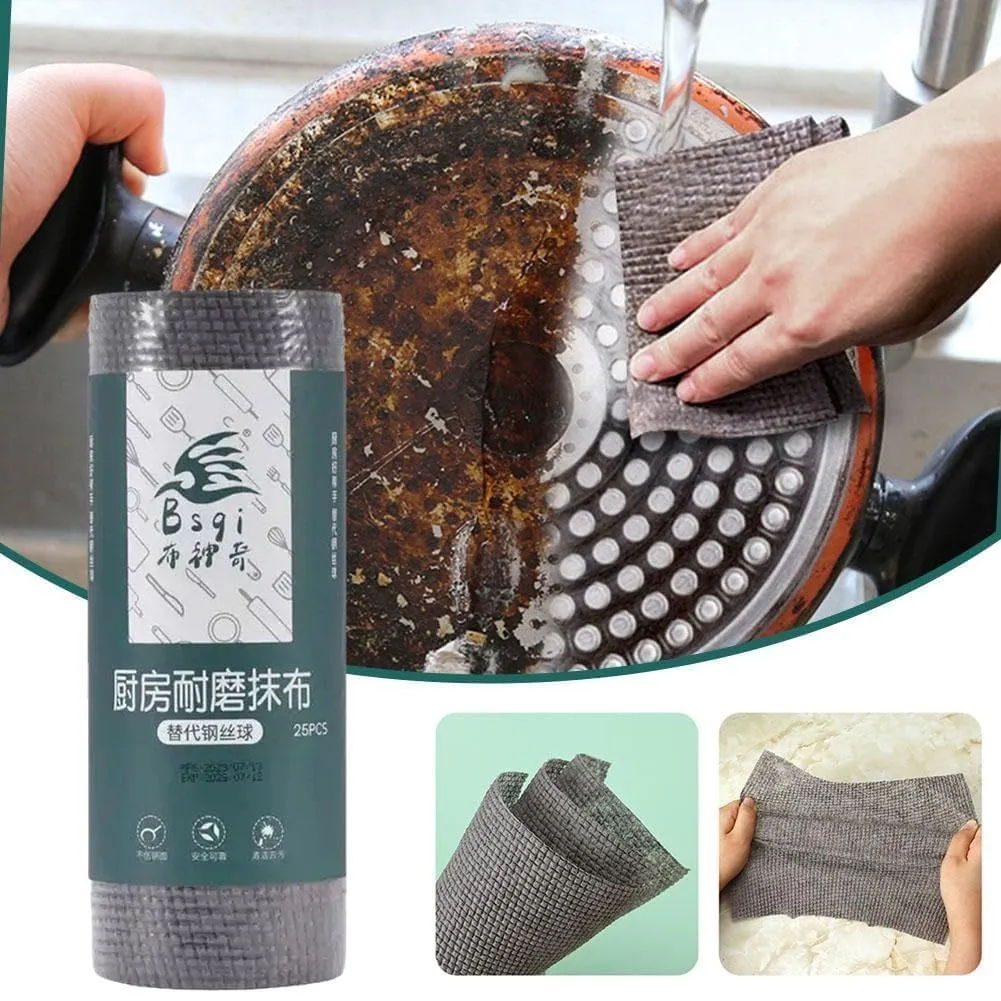 Kitchen Cleaning Scrub Roll – Heavy Duty Multipurpose Wipes (25 PCS)