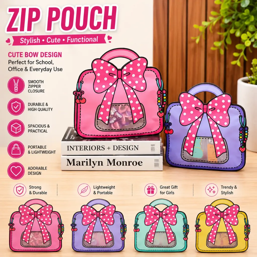 Bow Shape Zip Lock Pouch -1 Pouch