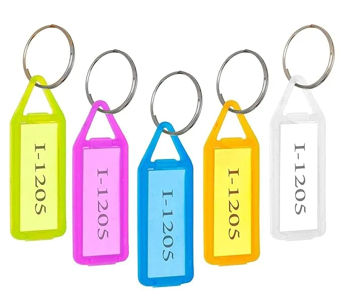 [KBS-2151] Keychain With Name Tag Labels - 1 Piece