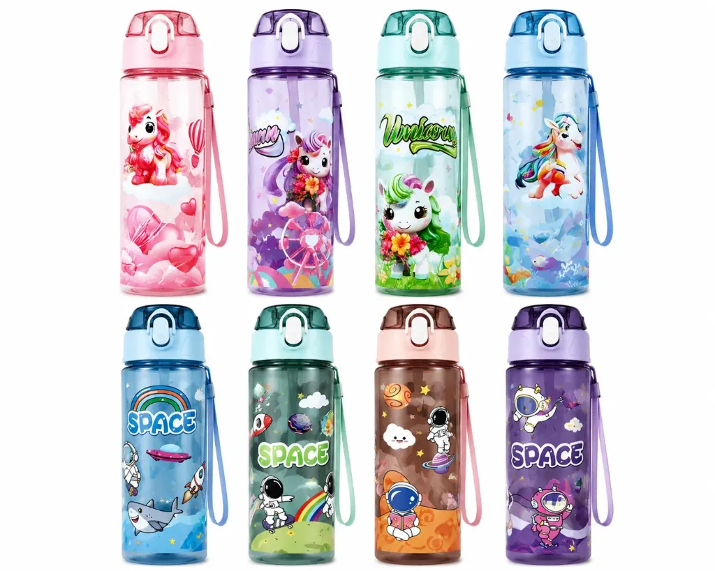 [KBS-2192] Kids Sipper Water Bottle (Unicorn/Space)