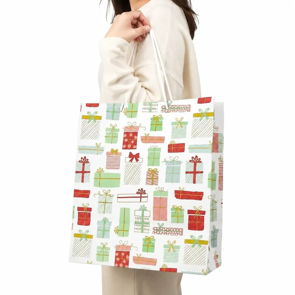 [KBS-2198] Paper Carry Bag (12×10″) - Gift Box Print