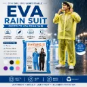 EVA Rainsuit with Hood (Heavy Quality) - Full Body Raincoat
