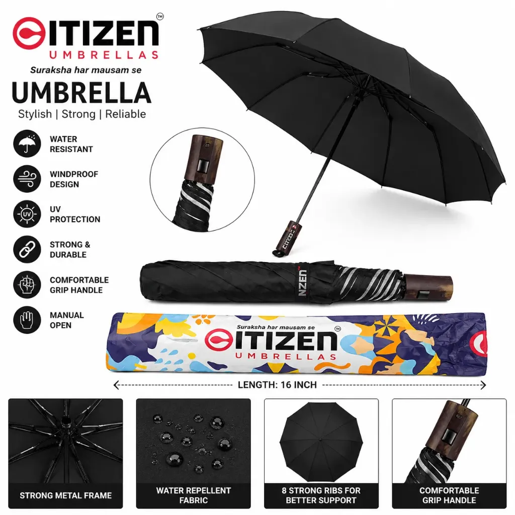 [KBS-2245] Citizen Umbrella - Black Colour (No - 2245)