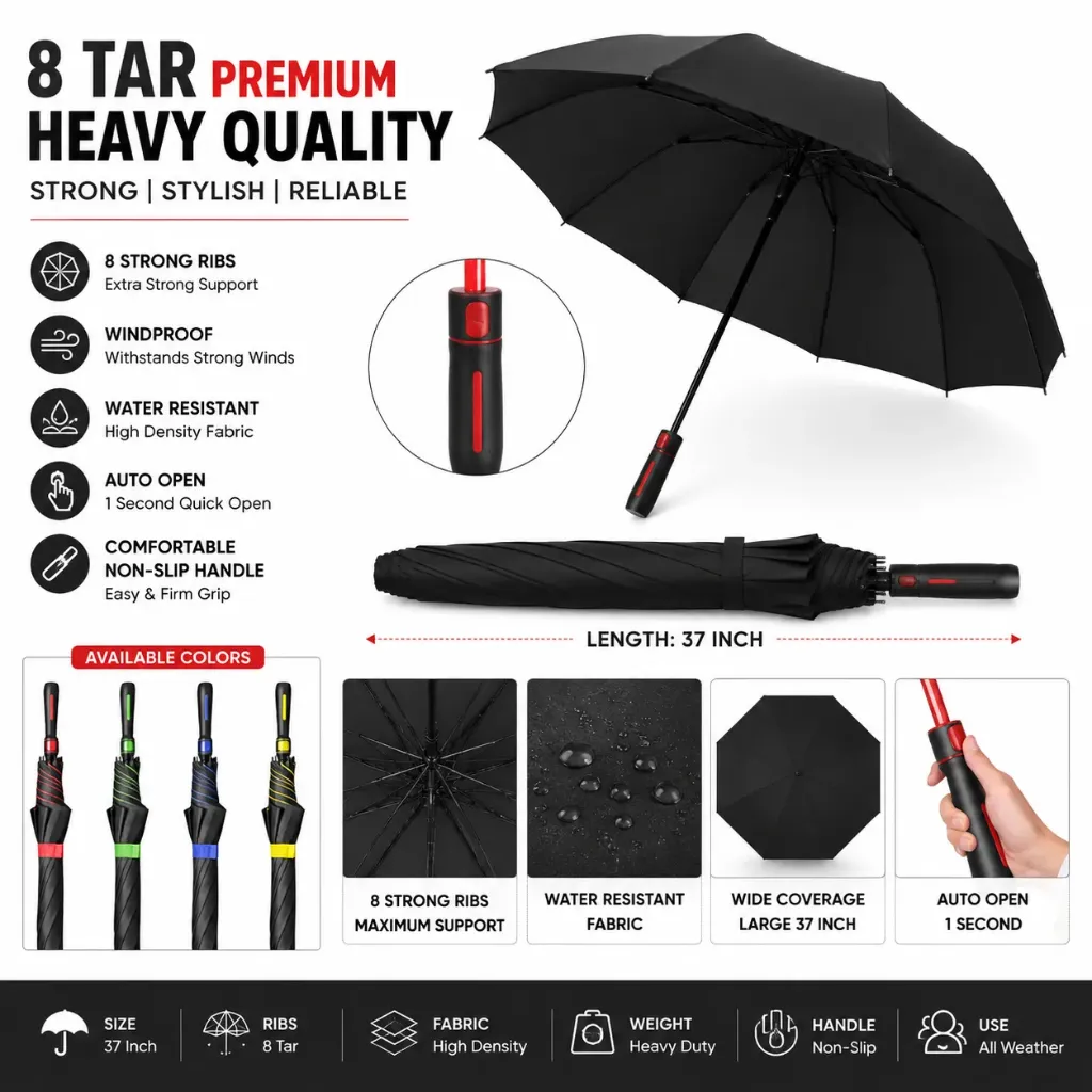 [KBS-2247] Umbrella BIG SIZE - Multicolour (No - 2247)