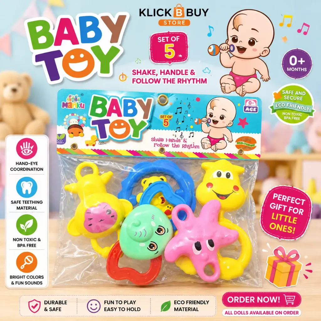 [KBS-2255] Baby Rattles (Set of 5) Model No. BSR 05 A/B/C