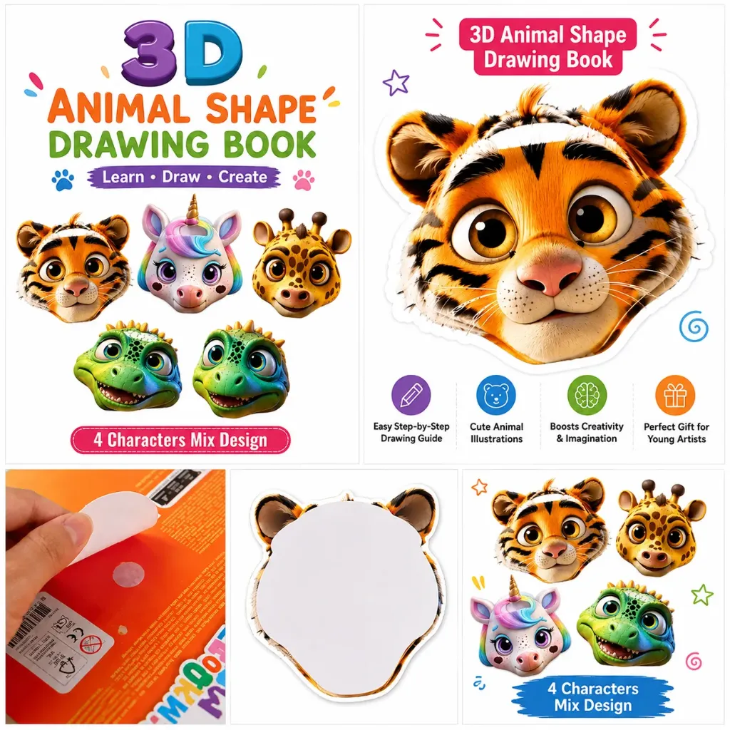 [KBS-2271] Animal Shaped Drawing Book (1 Book)