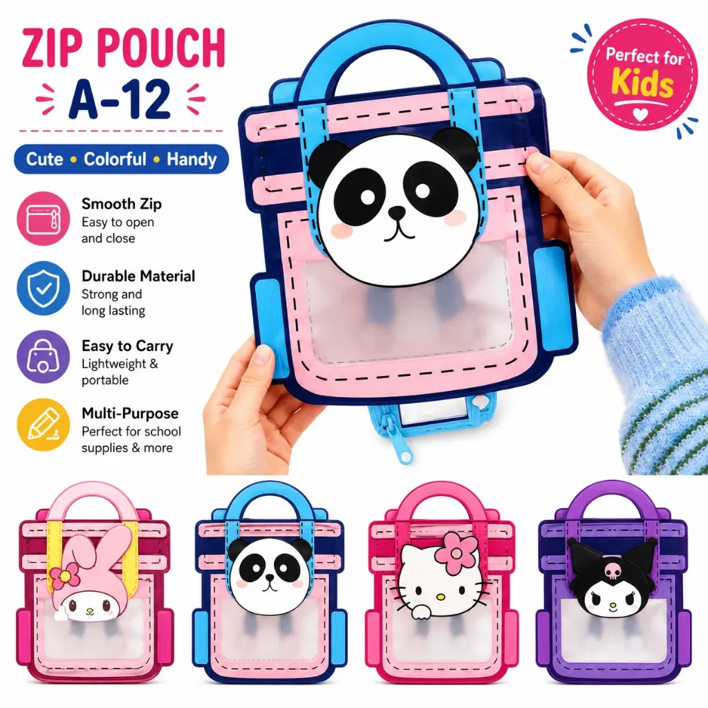 [KBS-2274] Cartoon Shape Zip Lock Pouch (1 Pouch, 9X9 inch)