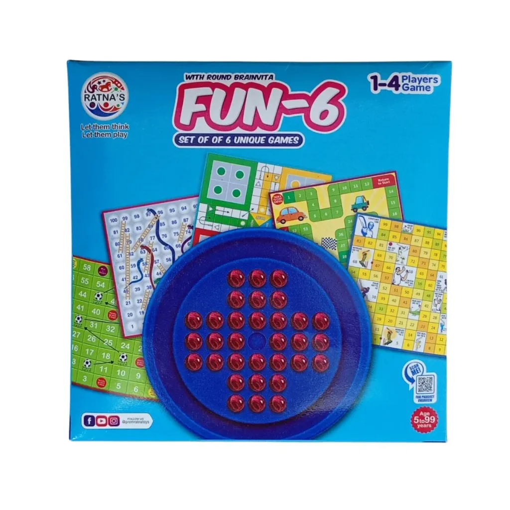 [KBS-2285] Ratna Fun 6 Game with Round Brainvita