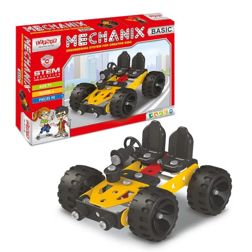 [KBS-2293] Zephyr Mechanix Basic Metal Construction Set for Kids (6 Models, 90 Pieces) - STEM Learning Educational Building Toy Kit -  Age 7+ Years