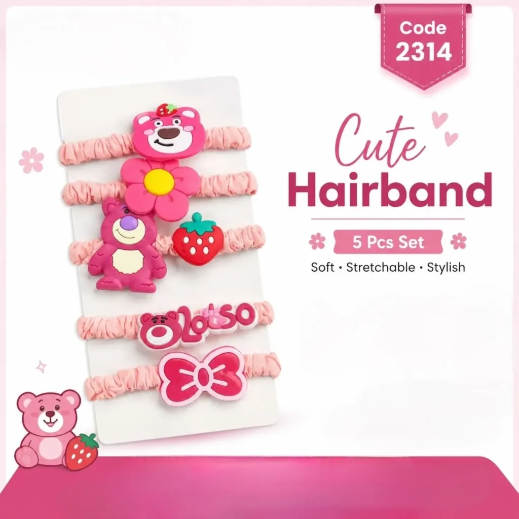 [KBS-2314] Cartoon Hair Band (Pack of 5) Model-2314