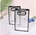Transparent Multipurpose Gift Carry Bag (Assorted Colours, 1 Piece) Size:26X18X8cm