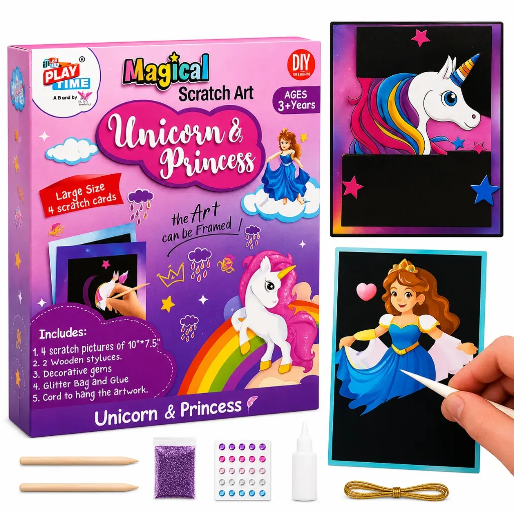 DIY Magical Scratch Art (Unicorn & Princess)