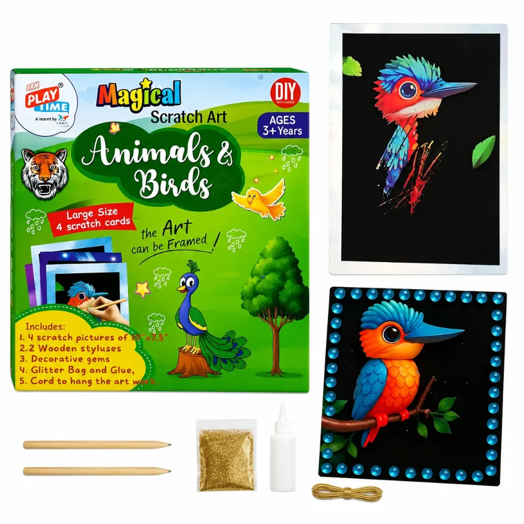 [KBS-2339] DIY Magical Scratch Art (Animals & Birds)
