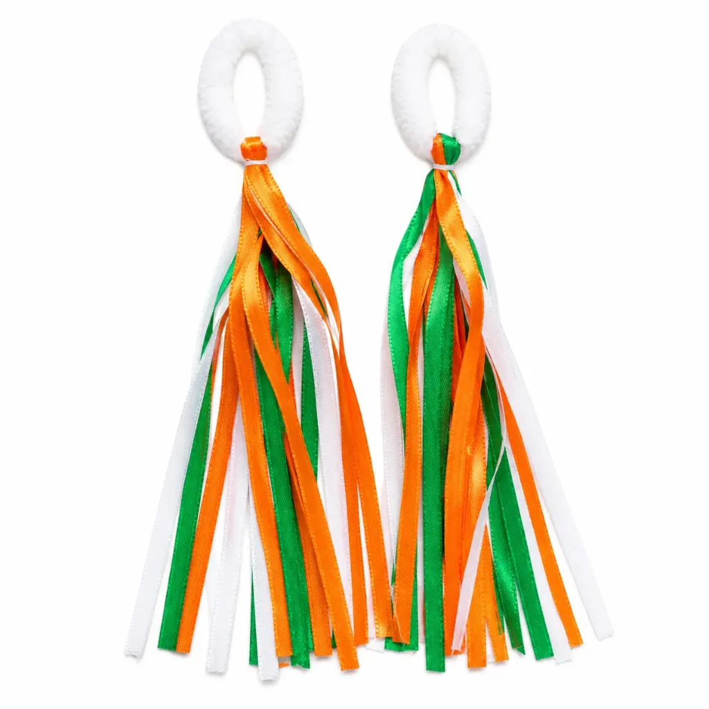 [KBS-2435] Tricolour Pom Pom & Ribbon Hair Band (1 Piece)