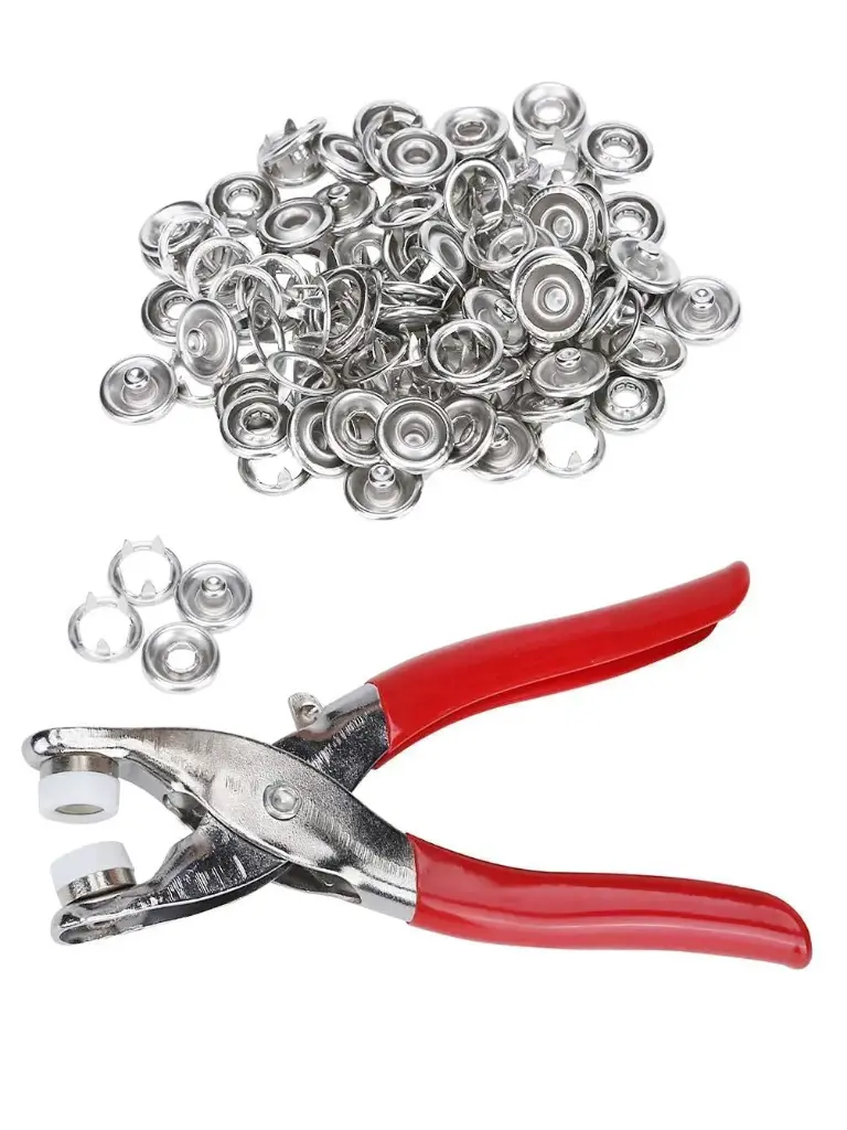 100 Set SS Button Heavy Revat Machine