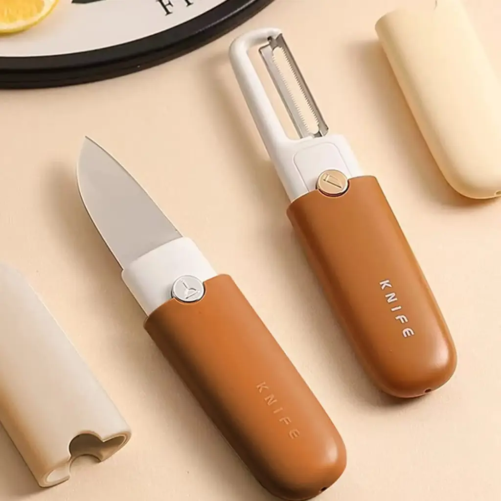 [KBS-281] 2 in 1 Stainless Steel Peeler with Knife