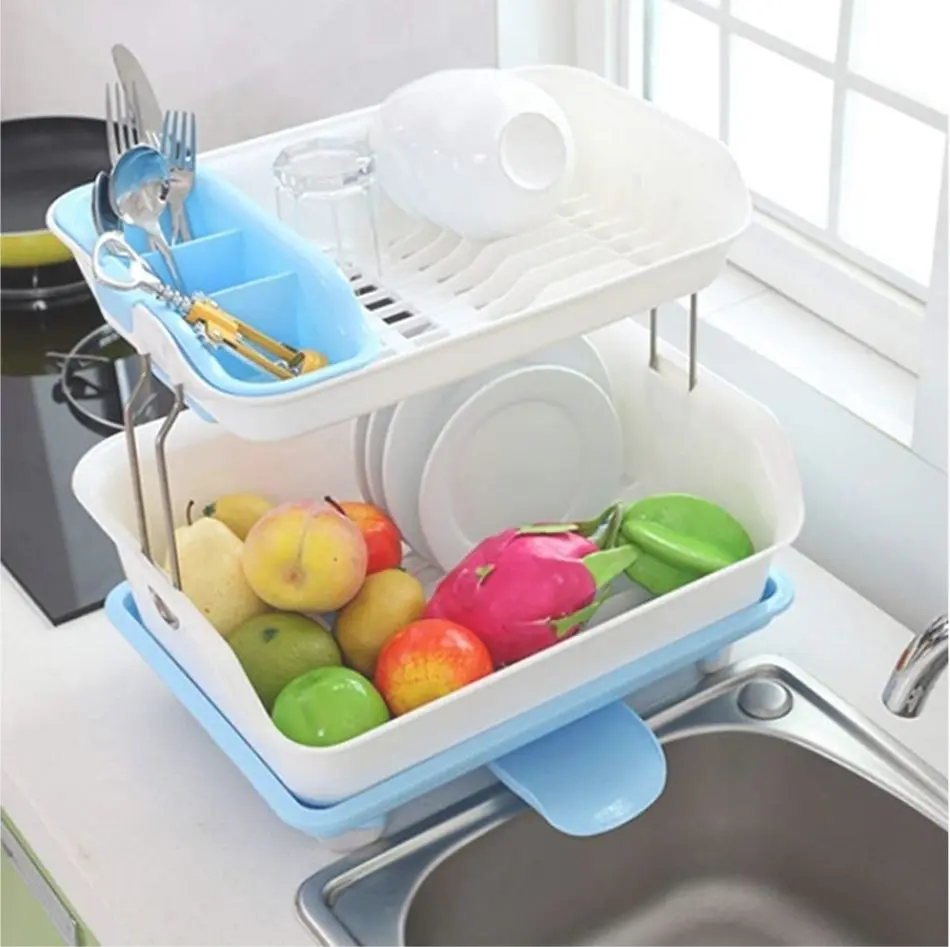 2 Tier Dish Drainer Rack