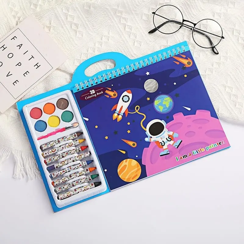 [KBS-108] 3D Coloring Book with Crayons and Watercolor