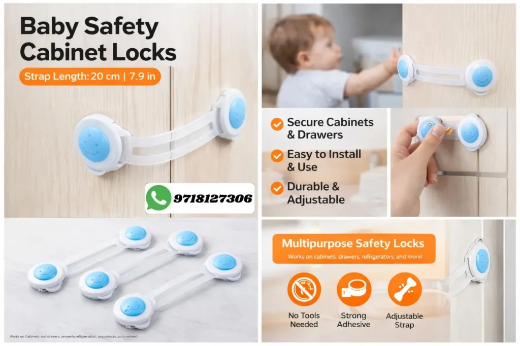 Baby Safety Locks (1 Piece, Random Design)