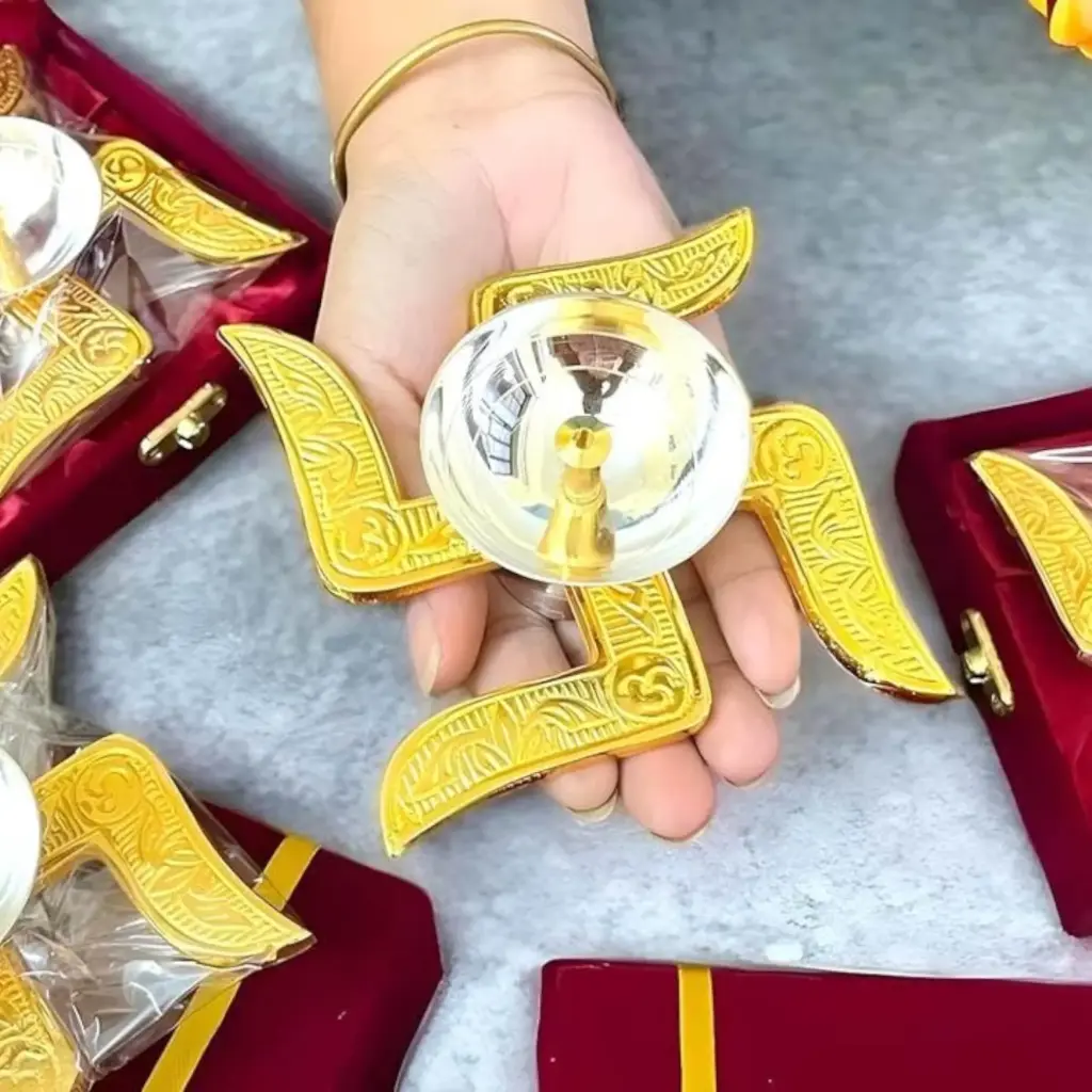 Brass Swastik Diya