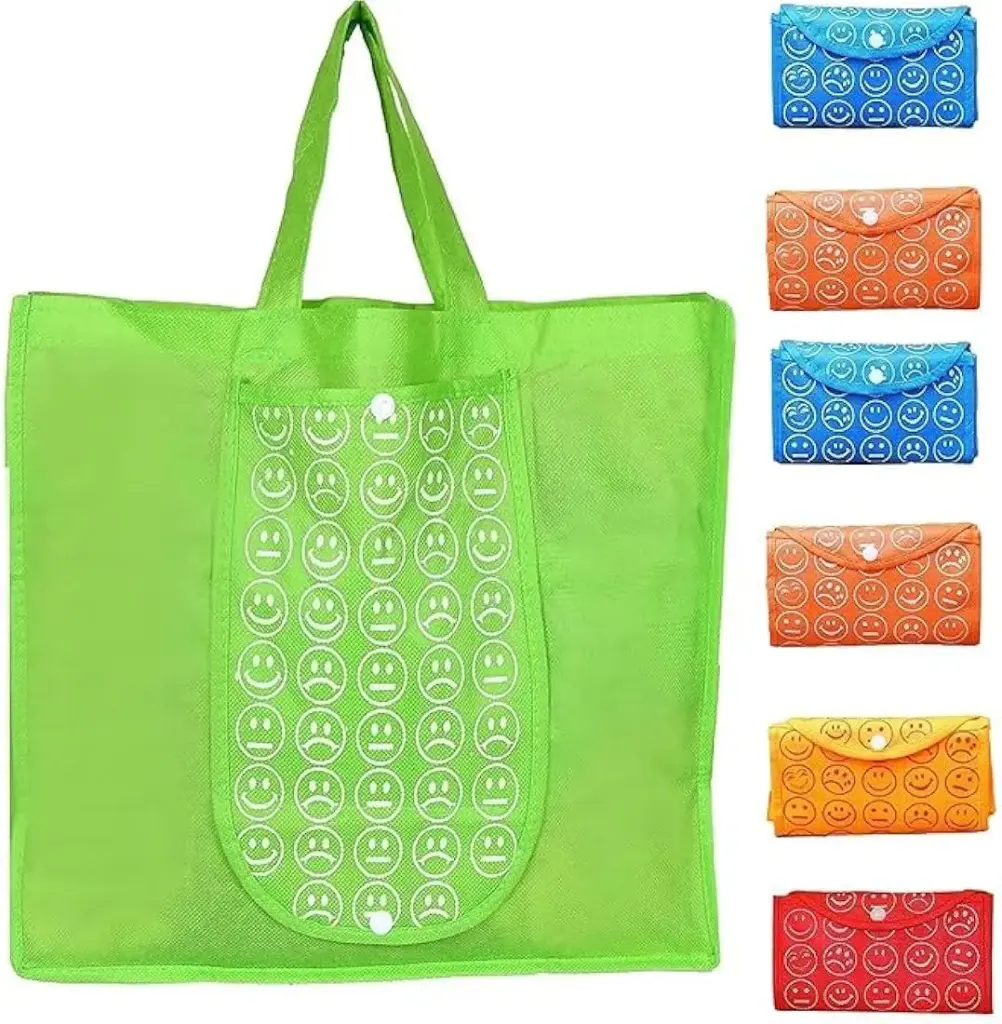 Foldable Smiley Shopping Bag
