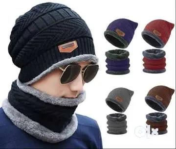 [KBS-356] Woolen Cap with Neck Scarf