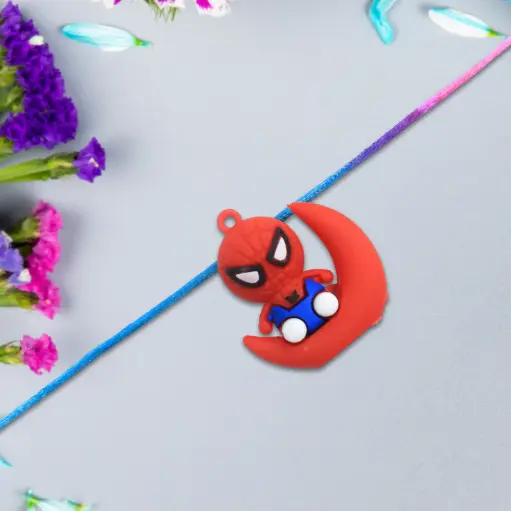 [KBS-1083] Cute Cartoon Superhero Moon Sit Rakhi for Kids