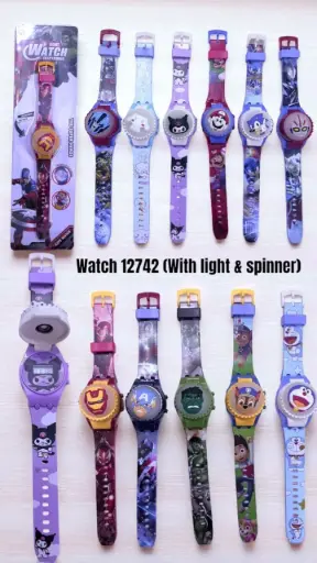 [KBS-1091] Kids Digital Watch with Light & Spinner 